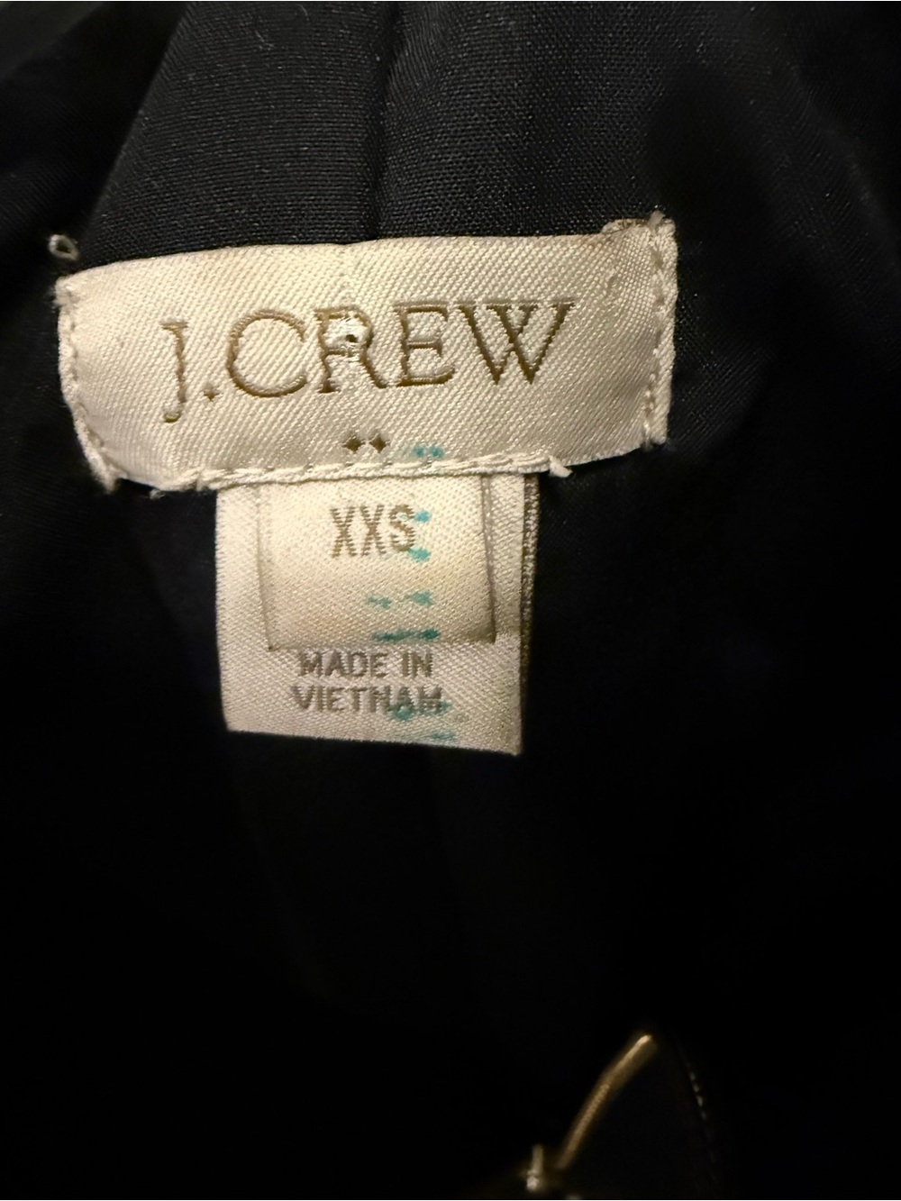 J.Crew Women’s Sherpa Excursion Vest Black XXS Gold Zip Teddy Fleece H1197